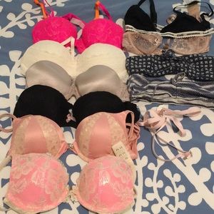 Victoria secret, pink, aerie, dolce gabbana bras